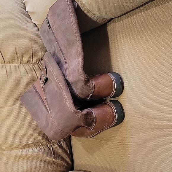 Timberland Brown Leather Knee High Boots wide calf - Picture 4 of 5